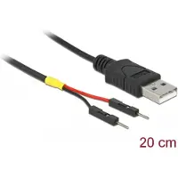 DeLOCK USB Stromkabel Typ-A auf 2 x Pfostenstecker einzeln Strom 20 cm