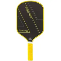 Hyperion Pickleball Paddle Racket – Koolstofvezel T700 – 16mm – Duurzaam & USA Approved - Controle En Spin - PickleballPaddle - Pickleball Racket - Geschikt Voor Volwassenen, Mannen En Vrouwen, Geel, Zwart