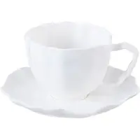 Bricard Angles Koffieset - 12-delig - Wit - 225ml - Porselein - Koffiekopjes
