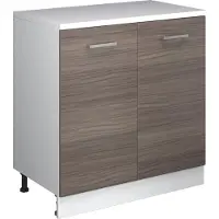 Vicco Keukenkast voor schuine wand R-Line, Edel grijs, 80 cm zonder schuine kant met 2 deuren