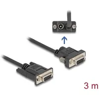 DeLOCK Serial Cable RS-232 D-Sub9 female to D-Sub9 female Power Connection at Pin 9 3 m