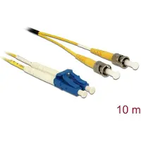 DeLOCK - Netwerkkabel - LC single-mode (M) naar ST single-mode (M) - 10 meter - 2 mm - Glasvezel - Duplex - 9/125 micrometer - G.657.A1/OS2 - Halogeenvrij - Geel