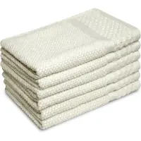 PHLOX Soft popcorn gastendoekjes 30x50 cm set van 6 100% katoen 500 g/m2 -