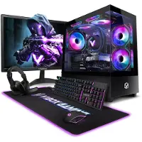 VIBOX Gaming PC Set - Ryzen 7 5700X - RTX 3050 - 16GB RAM - 500GB SSD - Windows 11 - WiFi 6 + Bluetooth 5.4 - 23" Monitor + Accessoires