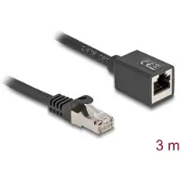 DeLOCK Netwerkkabel met RJ-45 stekker naar RJ-45 connector, Cat.6a, S/FTP (zwart, 3 meter)