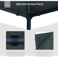 HAUSS SPOLE Paviljoendak – Vervangend Dak Voor 295 300 x 295 300 cm – Polyester – Donkergrijs – Voor Tuin En Terras