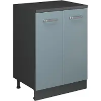 Vicco Keukenkast voor schuine wand R-Line, Blauw-grijs, 60 cm zonder schuine kant met 2 deuren