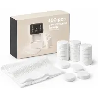 MMOBIEL Wegwerp Gecomprimeerde Gezichtsdoekjes 400 Stuks door – 33×21×7,6 mm Cellulose Doekjes – Zacht & Absorberend – 6 mm Wegwerp Gezichtsdoekjes voor Spa, Salon & Huidverzorging