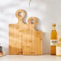 Karaca Dara - Snijplankenset - 2-delig - Bamboe Houten Snijplanken - 33 cm & 39 cm - Keukenplanken