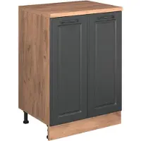 Vicco Keukenkast voor schuine wand R-Line, Antraciet landhuis, 60 cm zonder schuine kant met 2 deuren
