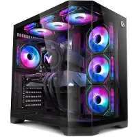 VIBOX Gaming PC - Ryzen 7 5700X - RTX 5070 Ti - 32GB RAM - 1TB NVMe SSD - Windows 11 - WiFi 6 + Bluetooth 5.4 - Waterkoeling