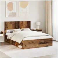 vidaXL Hoofdbord Oud hout PB