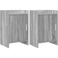 vidaXL Nachttafels 2 st Grijs Sonoma 40 x 30 x 60 cm Bewerkt hout