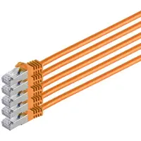 S-Conn RJ45 Patchkabel m. CAT 7 Rohkabel PIMF orange 2m