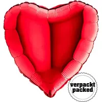 Grabo Balloons Grabo - Folieballon hartvorm Rood - (90 cm)