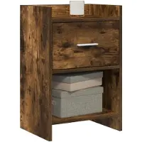 vidaXL Nachttafels Gerookt eiken 40 x 30 x 60 cm Bewerkt hout