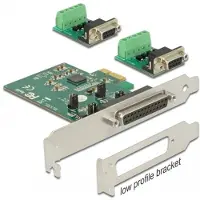 DeLOCK PCI Express Card to 2 x Serial RS-422/485 ESD protection optional surge protection