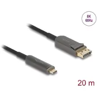 DeLOCK Active Optical Cable USB Type-C to DisplayPort 8K 60 Hz 40 Gbps 20 m