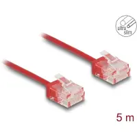 DeLOCK RJ45 Network Cable Cat.6 UTP Ultra Slim 5 m red with short plugs