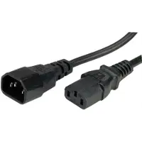 Bachmann Stroomkabel C13-C14, zwart, 1 m