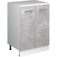 Vicco Keukenkast voor schuine wand R-Line, Beton, 60 cm zonder schuine kant met 2 deuren