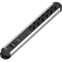 Bachmann PRIMO 6xCEE7/3, 1xGVS-Plus, 1xschakelaar, 2,0 meter, CEE7/7
