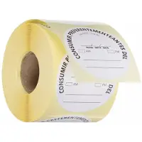Hendi Voedselveiligheidsstickers, multifunctioneel, eenvoudig verwijderbaar, †œGEBRUIKEN TOT†, , Wit, 500 st., âŒ€50mm