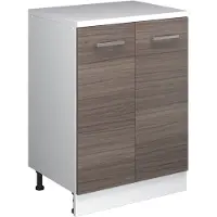 Vicco Keukenkast voor schuine wand R-Line, Edel grijs, 60 cm zonder schuine kant met 2 deuren
