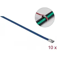 DeLOCK Stainless Steel Cable Ties L 400 x W 7.9 mm blue 10 pieces
