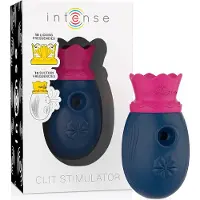 Intense FUN | Clit Stimulator 10 Licking And Suction Frequencies - Blue