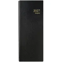 Brepols bureau agenda 2027 - SATURNUS LANG [0.101] - LIMA - Bureau agenda - 1 dag op 2 pagina's - Dagoverzicht - Zwart - 13 x 33 cm