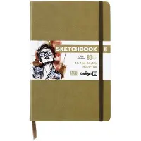 Darwi DFY - Schetsboek - A5 - 140 g - Kaki groen - 80 vellen
