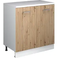Vicco Keukenkast voor schuine wand R-Line, Artisanaal eiken, 80 cm zonder schuine kant met 2 deuren