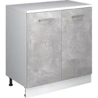Vicco Keukenkast voor schuine wand R-Line, Beton, 80 cm zonder schuine kant met 2 deuren