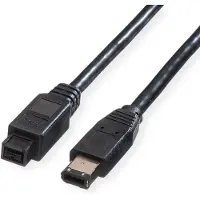 Roline IEEE 1394b / IEEE 1394 Kabel, 9/6polig, zwart, 1,8 m