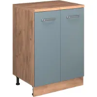 Vicco Keukenkast voor schuine wand R-Line, Blauw-grijs, 60 cm zonder schuine kant met 2 deuren