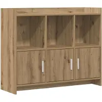vidaXL Dressoir Artisanaal eiken 98,5 x 33 x 80 cm Bewerkt hout