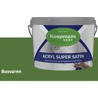 Koopmans Acryl Super Satin Zijdeglans Muurverf – Reinigbare Binnen- en Buitenverf voor Muren & Plafonds – Bosvaren – 2,5 l