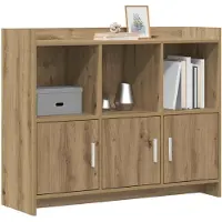 vidaXL Dressoir Artisan-eikenhout, 98,5 x 33 x 80 cm, houtvezel