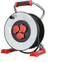 Bachmann professionele kabelhaspel IronCoat 3xCEE7/3 H07RN-F 3G1,5mm² 25m