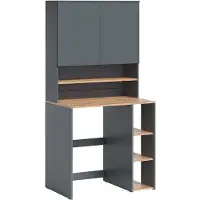 Vicco wasmachinekast Viktor Antraciet/Goudkleurig Eiken 93.6 x 88.2 cm 2 delen met plank, Model 60720