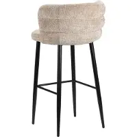 Pole to Pole Barkruk Cloud hoog | chenille beige 56x104x54 cm eetkamerstoelen | NADUVI