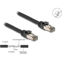 DeLOCK RJ45 Network Cable Cat.6A U/FTP ultra flexible with inner metal jacket 15 m black
