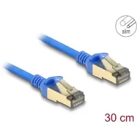DeLOCK RJ45 Network Cable Cat.8.1 F/FTP Slim 0.3 m blue