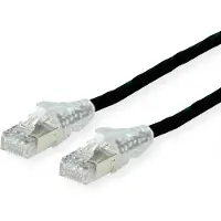Secomp 21.05.0535 RJ45 Netwerkkabel, patchkabel CAT 6A S/FTP 3.00 m Zwart Afgeschermd (dubbel), Halogeenvrij, Vlambestendig 1 stuk(s)