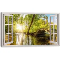 Reinders Schilderij Uitzicht op groen - 70 x 118 - Hout -