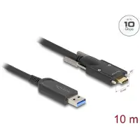 DeLOCK Active Optical Cable USB 10 Gbps Type-A male to USB Type-C male with screws on the sides 10 m