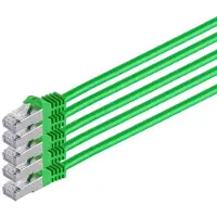 S-Impuls RJ45 Patchkabel m. CAT 7 Rohkabel PIMF grün 0,5m