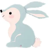 Betallic Folieballon blue bunny - 68 x 64 cm