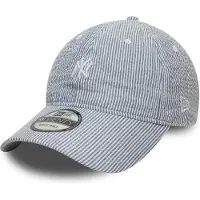 New Era Sportpet '9TWENTY New York Yankees MLB Seersucker' marine / pastelblauw
